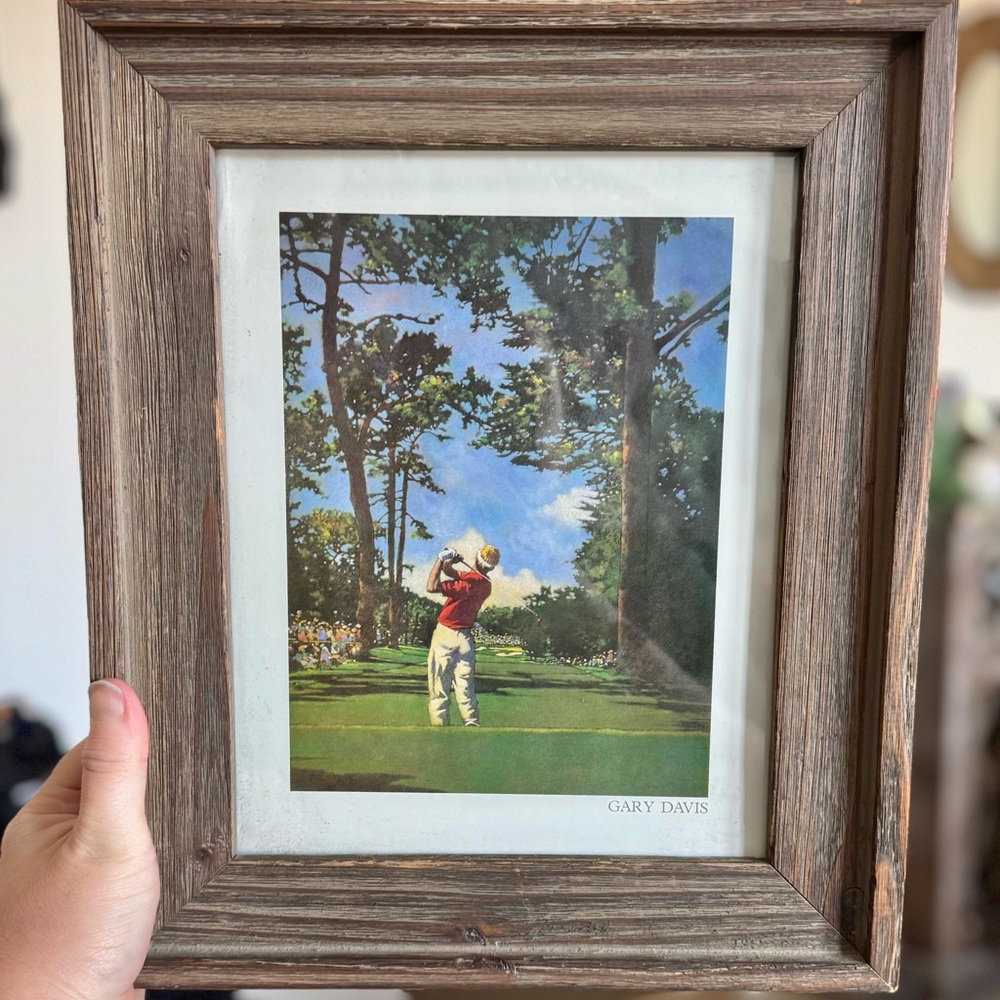 Framed Golf Artwork by Gary Davis